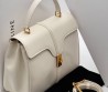 Женская кожаная сумка Celine белая 27х20 см 2025