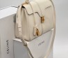 Женская кожаная сумка Celine белая 27х20 см 2025