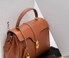 Женская кожаная сумка Celine коричневая 27х20 см 2025