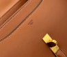Женская кожаная сумка Celine коричневая 27х20 см 2025