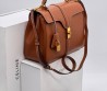 Женская кожаная сумка Celine коричневая 27х20 см 2025