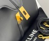 Женская кожаная сумка Celine черная 27х20 см 2025