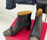 Женские кожаные ботильоны Valentino черные с коричневым носом каблук 5,5 см 2025