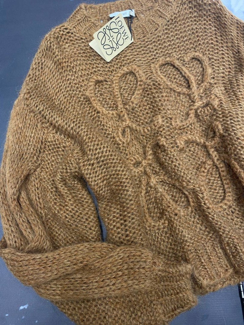 Женский свитер Loewe с логотипом коричневый 2025