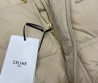 Женский пуховик Celine с логотипом бежевый 2025