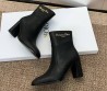 Женские кожаные ботильоны Christian Dior черные на каблуке 2025