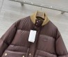 Женский пуховик Celine с логотипом коричневый 2025