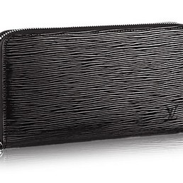 Мужской кожаный кошелек Louis Vuitton Zippy Black