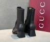 Женские кожаные сапоги Gucci черные каблук 5 см 2025