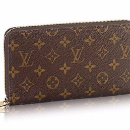 Мужской кожаный кошелек Louis Vuitton Zippy Brown
