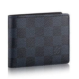 Мужское кожаное портмоне Louis Vuitton Slender Blue