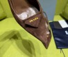 Женские замшевые туфли Prada коричневые каблук 7,5 см 2025