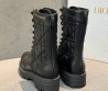 Женские кожаные ботинки Christian Dior черные с молнией сзади 2025