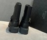 Женские кожаные сапоги Prada черные с пряжкой 2025