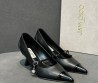 Женские кожаные туфли Jimmy Choo Black Panache черные с жемчужинами каблук 6,5 см 2025