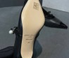 Женские кожаные туфли Jimmy Choo Black Panache черные с жемчужинами каблук 6,5 см 2025