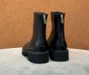 Женские кожаные ботинки Chanel черные с молнией сзади 2025