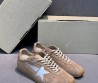 Женские замшевые кроссовки Golden Goose коричневые с серебряной звездой 2025