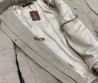 Женский текстильный пуховик Loro Piana бежевый с меховым воротником 2025
