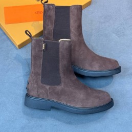 Женские замшевые ботинки челси Tod's коричневые 2025