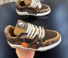 Мужские комбинированные кроссовки Louis Vuitton Trainer коричневые 2025