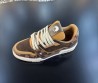 Мужские комбинированные кроссовки Louis Vuitton Trainer коричневые 2025