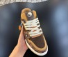Мужские комбинированные кроссовки Louis Vuitton Trainer коричневые 2025