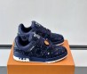 Мужские текстильные кроссовки Louis Vuitton Trainer темно-синие 2025