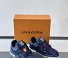 Мужские текстильные кроссовки Louis Vuitton Trainer темно-синие 2025