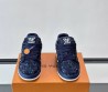 Мужские текстильные кроссовки Louis Vuitton Trainer темно-синие 2025