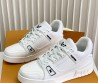 Мужские кожаные кроссовки Louis Vuitton Trainer белые 2025