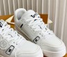 Мужские кожаные кроссовки Louis Vuitton Trainer белые 2025