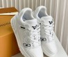 Мужские кожаные кроссовки Louis Vuitton Trainer белые 2025