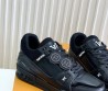 Мужские кожаные кроссовки Louis Vuitton Trainer черные 2025