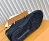 Мужские кожаные кроссовки Louis Vuitton Trainer черные 2025