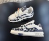 Мужские комбинированные кроссовки Louis Vuitton Trainer белые с синим 2025