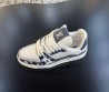 Мужские комбинированные кроссовки Louis Vuitton Trainer белые с синим 2025