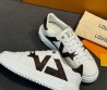 Мужские кожаные кроссовки Louis Vuitton белые с коричневым 2025