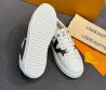 Мужские кожаные кроссовки Louis Vuitton белые с коричневым 2025