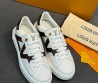 Мужские кожаные кроссовки Louis Vuitton белые с коричневым 2025