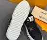 Мужские кожаные кроссовки Louis Vuitton черные с коричневым 2025