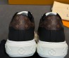 Мужские кожаные кроссовки Louis Vuitton черные с коричневым 2025