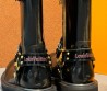 Женские кожаные сапоги Louis Vuitton & Timberland черные лакированные 2025