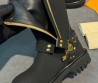 Женские кожаные сапоги Louis Vuitton & Timberland черные матовые 2025