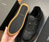 Мужские кожаные кроссовки с мехом Saint Laurent черные 2026