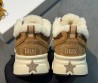 Женские комбинированные кроссовки Christian Dior коричневые с мехом 2026