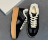 Женские комбинированные кроссовки на платформе Maison Margiela Replica черные с мехом 2026