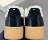 Женские комбинированные кроссовки на платформе Maison Margiela Replica черные с мехом 2026