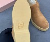 Женские замшевые ботинки с овчиной Miu Miu коричневые 2026