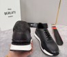 Мужские кожаные кроссовки Berluti черные с белой подошвой 2026